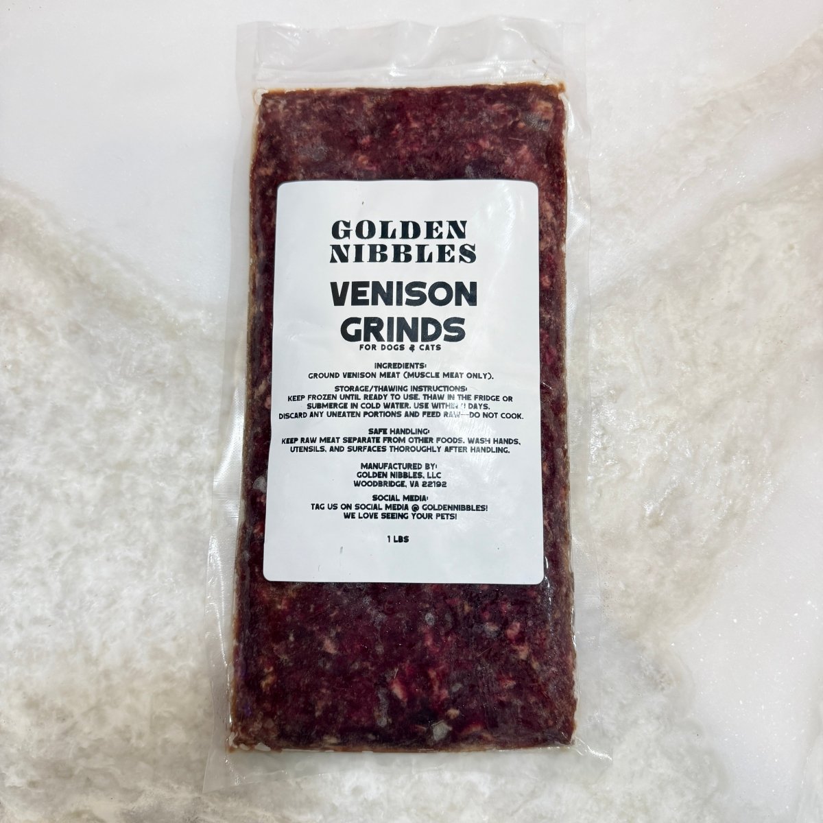 Raw Wild Venison Grind for Dogs & Cats - Golden Nibbles
