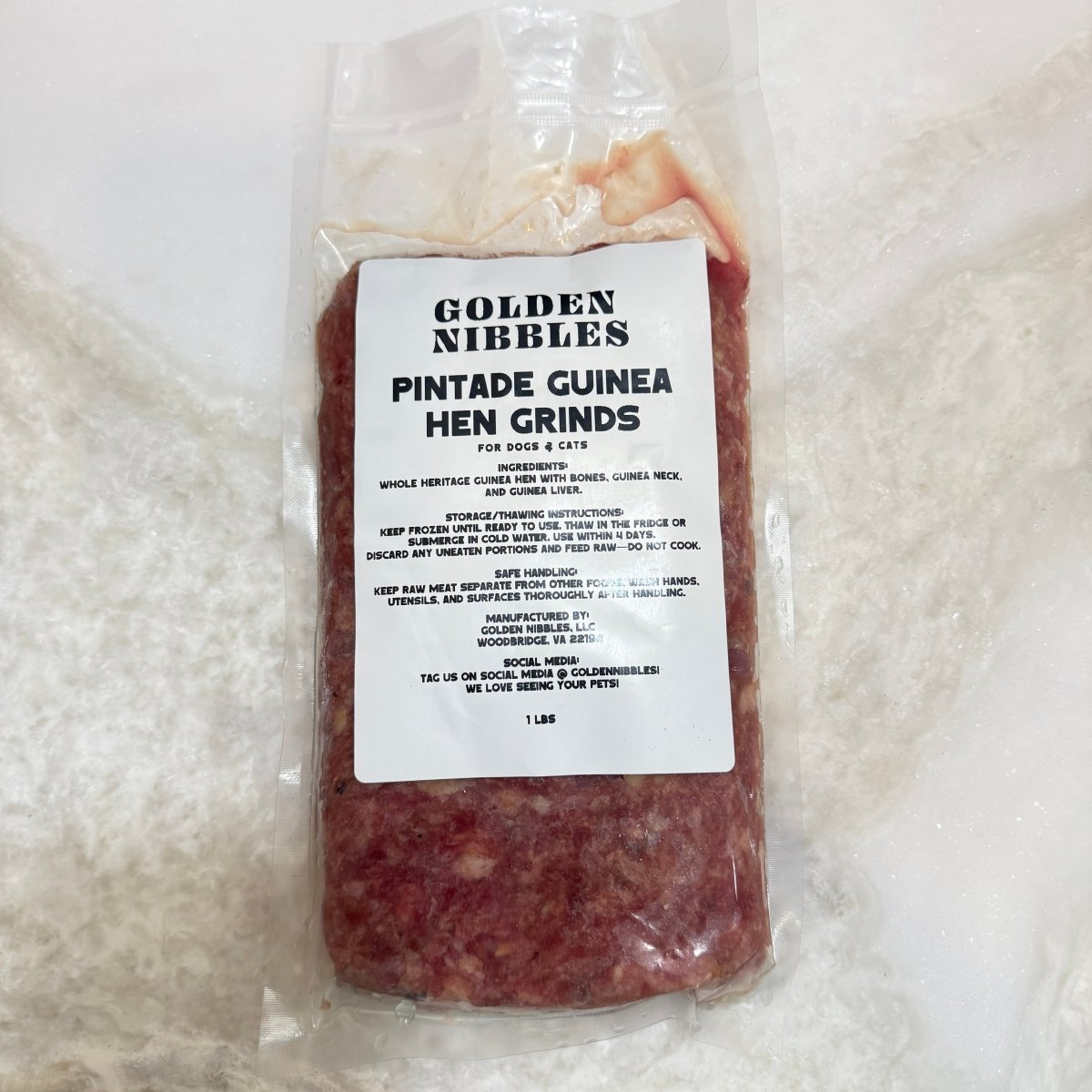 Raw Guinea Hen Grind Pasture-Raised for Dogs & Cats