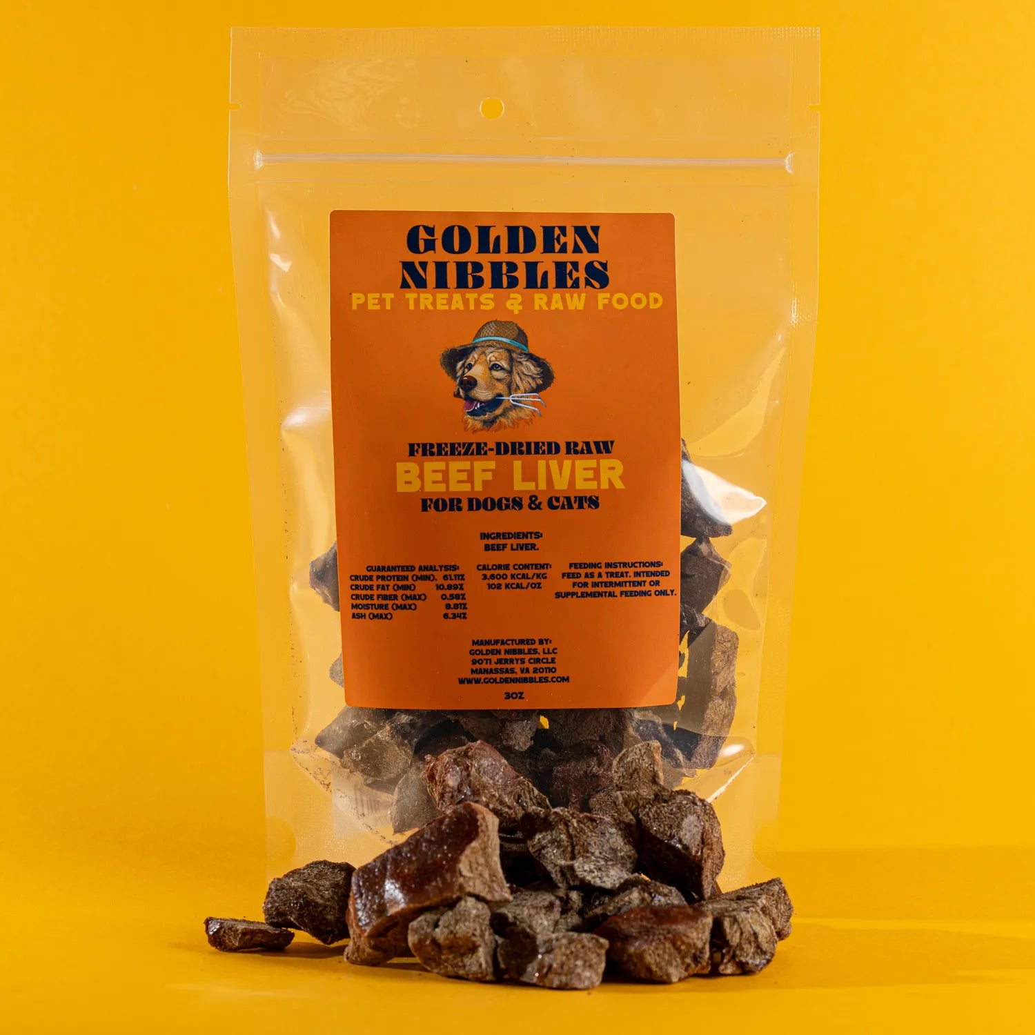 Freeze-Dried Beef Liver Treats for Dogs & Cats