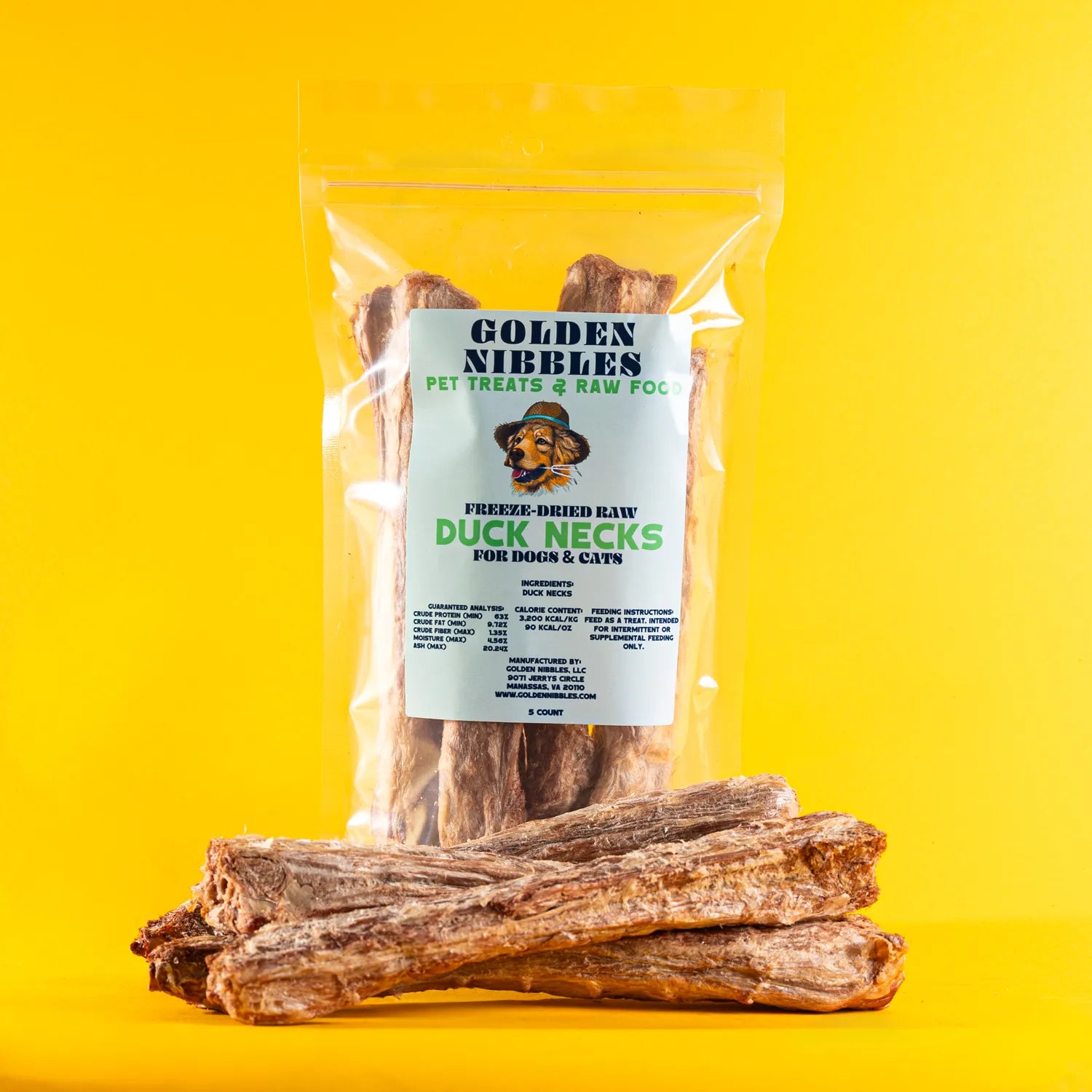 Freeze-Dried Duck Necks Chew for Dogs